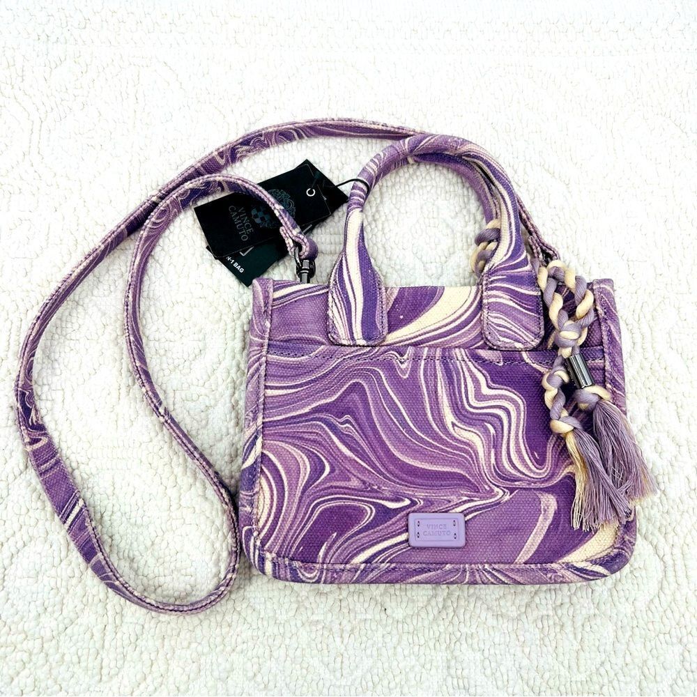NWT Vince Camuto Purse Crossbody Bag Purple White Size Small